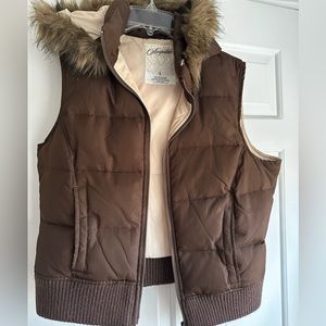 Women’s Aeropostale down feather vest.
